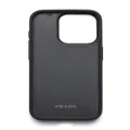Prada enamel-logo iPhone 15 Pro case - Black