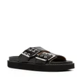 GANNI buckle-strap flatform sandals - Black