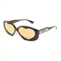 Moschino Eyewear heart-shaped oversize-frame sunglasses - Black