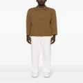SANDRO button-down cotton shirt jacket - Brown