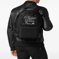 Philipp Plein logo-embroidered backpack - Black
