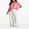 Polo Ralph Lauren Polo Pony cap-sleeve linen blouse - Pink