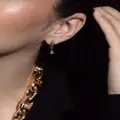 Anita Ko 18kt yellow gold small Zoe diamond hoop earrings
