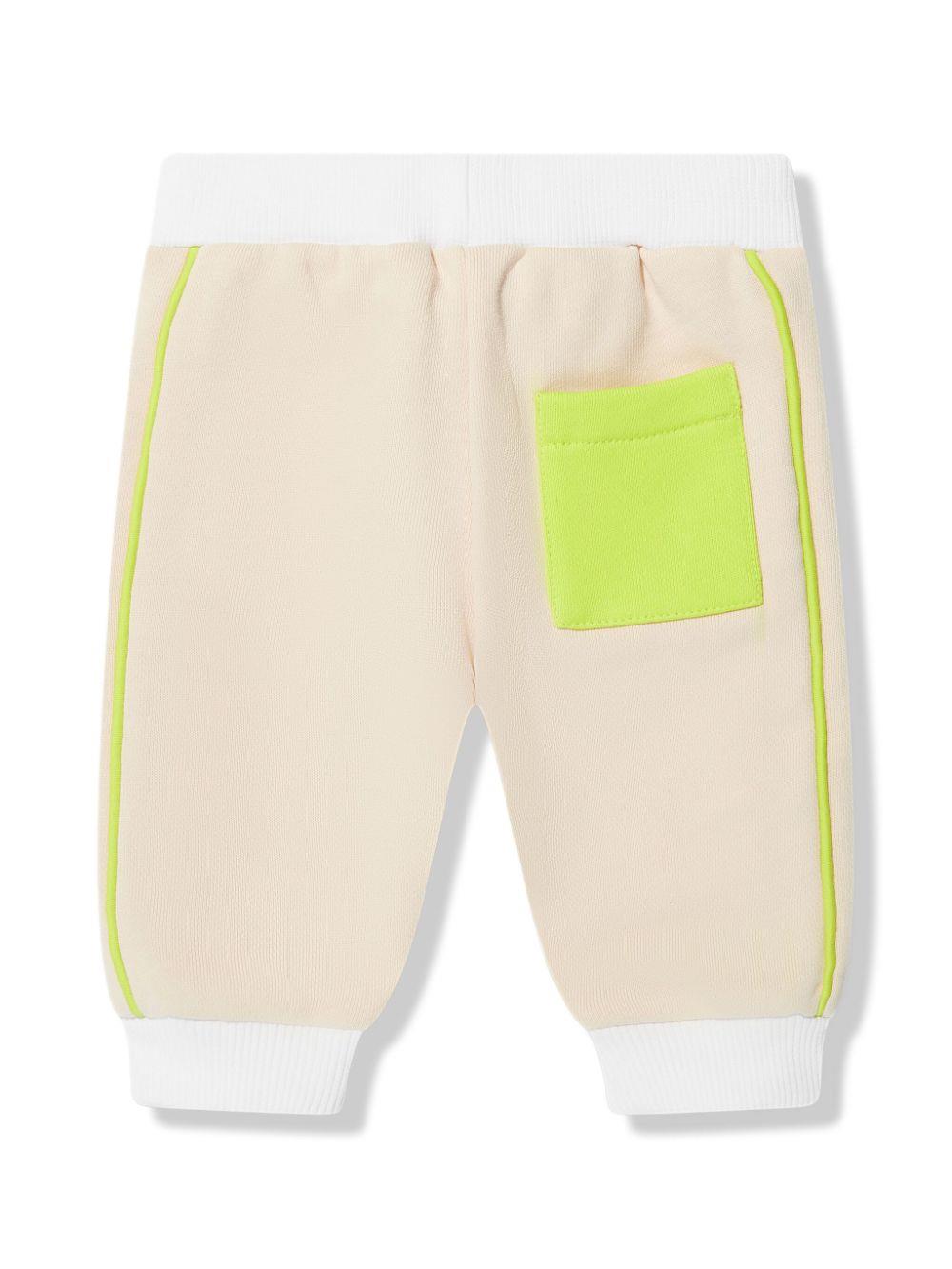 Missoni Kids logo-embroidered trousers - Neutrals
