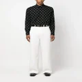 Casablanca seam-detailing straight-leg trousers - White