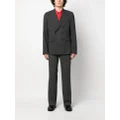 Paul Smith mélange-effect double-breasted wool blazer - Grey