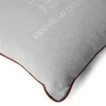 Brunello Cucinelli logo-embroidered cushion - Grey