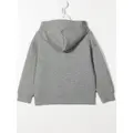Emporio Armani Kids logo-patch long-sleeve hoodie - Grey