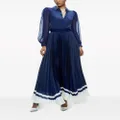 alice + olivia Katz maxi pleated skirt - Blue