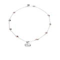 Gucci Double G mother of pearl necklace - Silver
