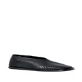 Proenza Schouler square perforated slippers - Black