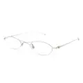 Giorgio Armani oval-frame glasses - Silver