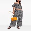 Karl Lagerfeld giraffe-print wide-leg trousers - Black