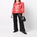 Junya Watanabe dragon-print fitted jacket - Red
