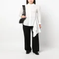 Yohji Yamamoto asymmetric cellulose shirt - White