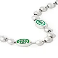Gucci Interlocking G boule chain bracelet - White