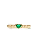 Anita Ko 18kt yellow gold Thin Zoe emerald heart ring