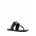 Philipp Plein logo plaque sandals - Black