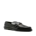 Alexander McQueen Seal-plaque leather loafers - Black