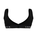 Versace logo-print bra - Black
