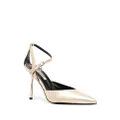 Karl Lagerfeld Gala 95mm pointed-toe pumps - Gold