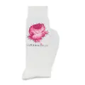 Marni floral-appliqué logo-embroidered socks - White