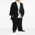 Yohji Yamamoto cut-out layered coat - Black