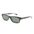 Montblanc tortoiseshell square-frame sunglasses - Brown