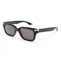 Alexander McQueen Eyewear logo-engraved oversize-frame sunglasses - Black