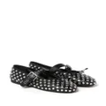 Miu Miu studded leather ballerina shoes - Black