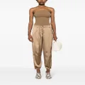 Herno satin tapered trousers - Neutrals