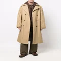 Nanushka hooded trench coat - Neutrals