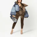 Dolce & Gabbana denim-patchwork puffer jacket - Blue