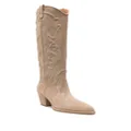 Maje 60mm suede boots - Neutrals
