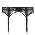 Dolce & Gabbana DG-lettering lace suspender belt - Black
