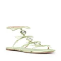 Giambattista Valli crystal-embellished satin sandals - Green