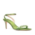 Giambattista Valli 90mm crystal-embellished sandals - Green