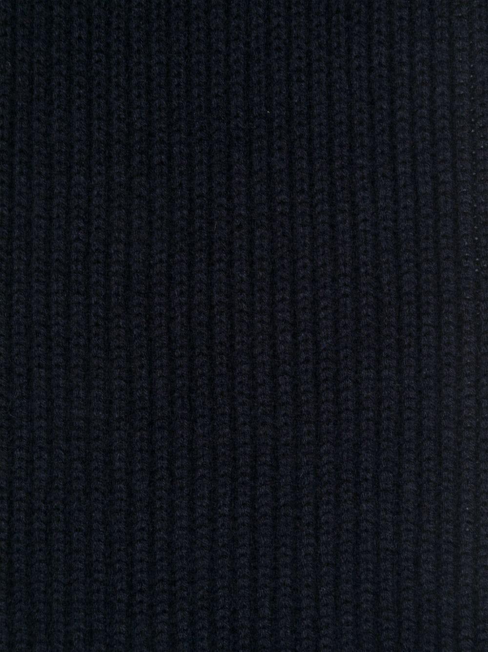 Boglioli ribbed-knit cashmere scarf - Blue
