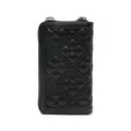 Love Moschino quilted phone bag - Black