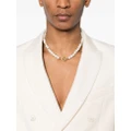 Casablanca logo-charm pearl necklace - Gold
