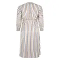 Veronica Beard Noor striped wrap dress - Neutrals