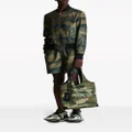 Balmain monogram camouflage-print bomber jacket - Brown