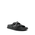 Tommy Hilfiger leather buckle sandals - Black