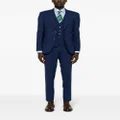 BOSS single-breasted wool blend suit (set of three) - Blue
