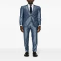 BOSS single-breasted wool blend suit - Blue