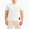Armani Exchange logo-appliqué polo shirt - White