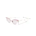 Valentino Eyewear cat-eye frame sunglasses - Gold