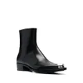 Alexander McQueen metal toecap ankle boots - Black