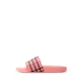 Burberry check-print flat slides - Pink