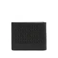 Calvin Klein debossed-monogram leather wallet - Black
